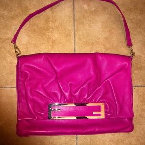 Vintage Fendi Nappa Shoulder bag - Fuchsia